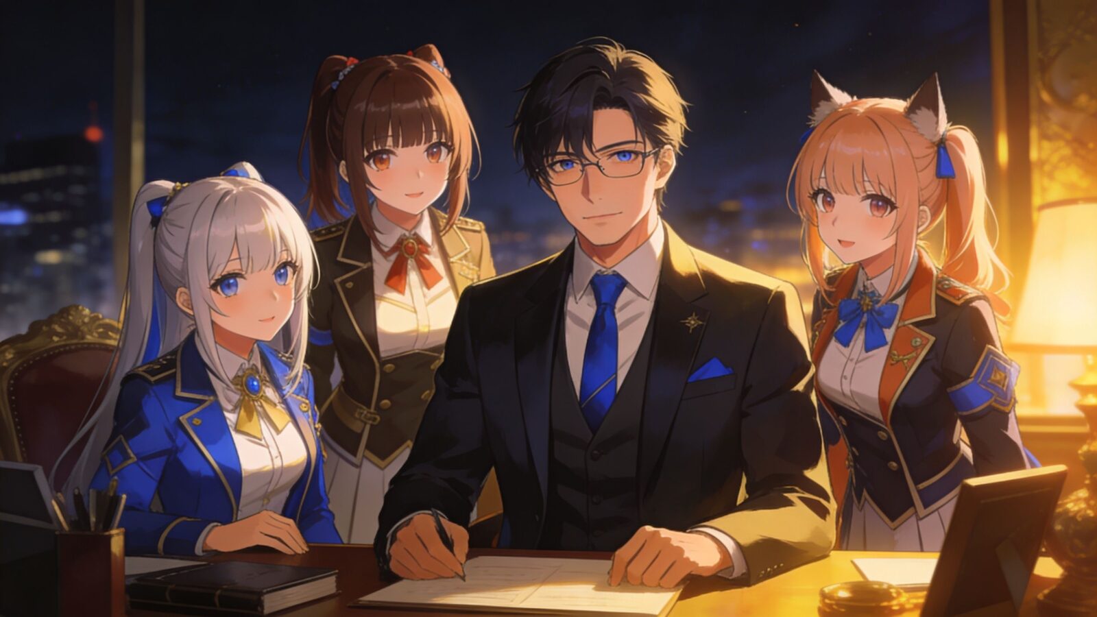 【夏萊停電】優香與陽奈的辦公室夜襲💦