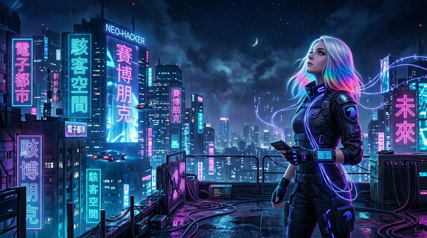 露西：夜城月夢・電馭邊緣行者（鳴潮×電馭叛客角色扮演）