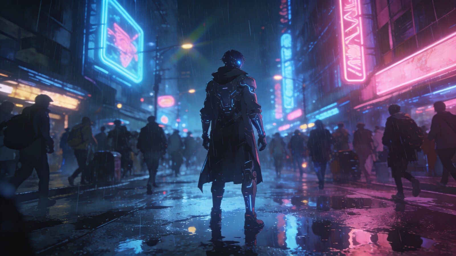 霓虹廢墟的機械幻夢